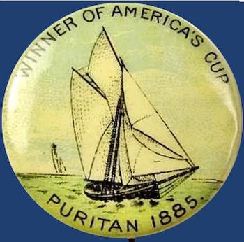 1896 American Pepsin Gum/Whitehead Hoag Yacht Cup Winners PE7-24 #NNO Puritan 1885 Front